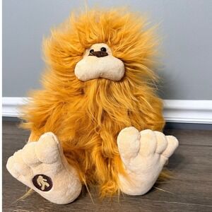 Books-A-Million Bigfoot Sasquatch Plush Orange Shaggy Stuffed Animal Toy BAM